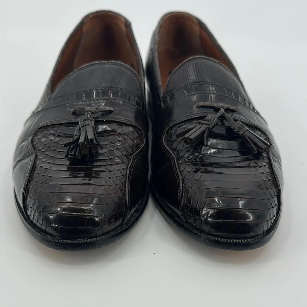 Stacy Adams Brown Leather Loafers Slip-Ons‎ - Picture 8 of 16